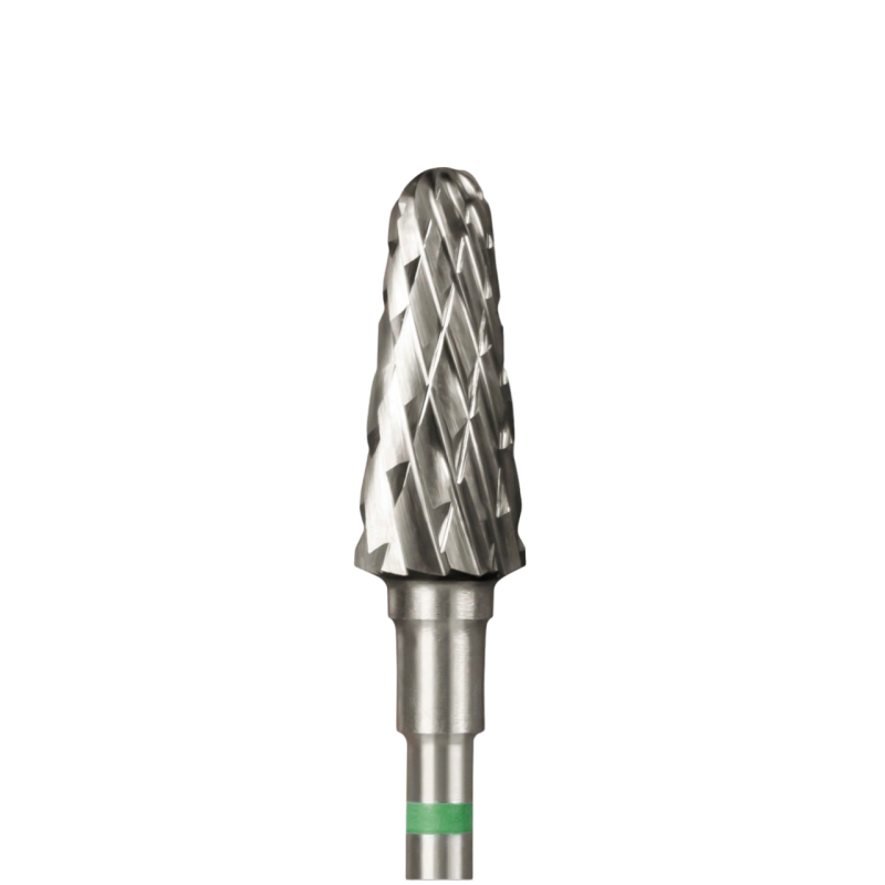 Staleks Hartmetallfräse "Kegelstumpf" grün, Durchmesser 6 mm / Arbeitsteil 14 mm
